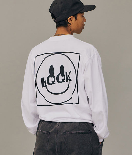 LQQK Studio/LQQK Smiley logo Pocket tee (WHITE)