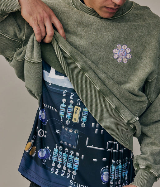 LQQK Studio/Flower Power Sweat (SAGE GREEN)