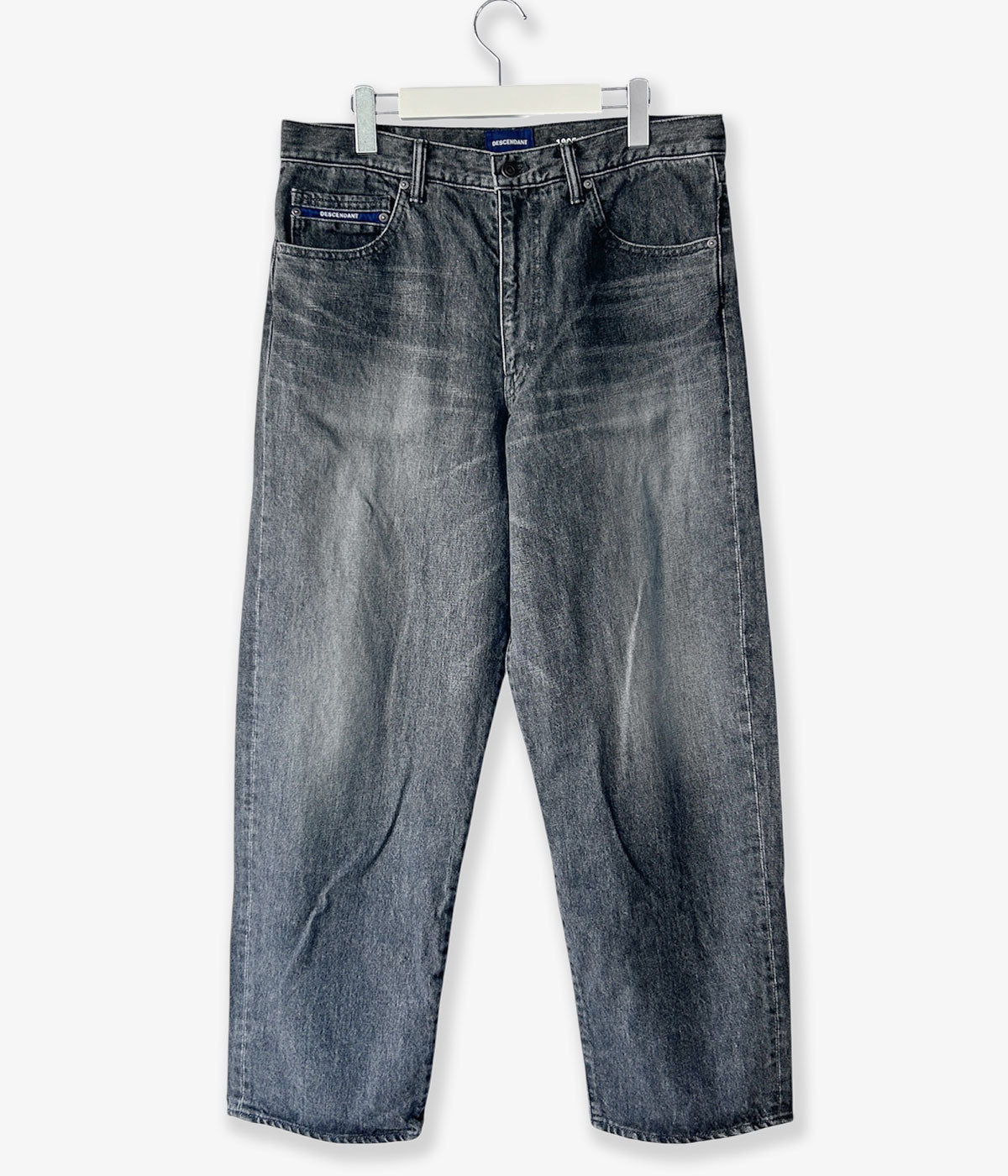 DESCENDANT/1995 DENIM TROUSERS BUGGY HARD WASH (BLACK)