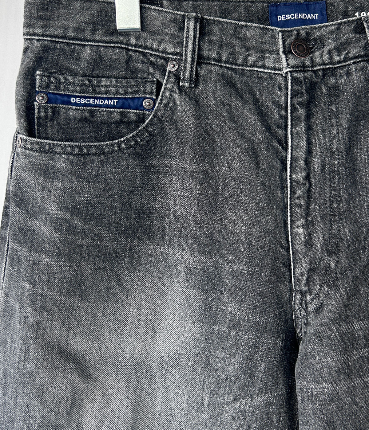 DESCENDANT/1995 DENIM TROUSERS BUGGY HARD WASH (BLACK)