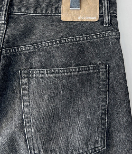 DESCENDANT/1995 DENIM TROUSERS BUGGY HARD WASH (BLACK)