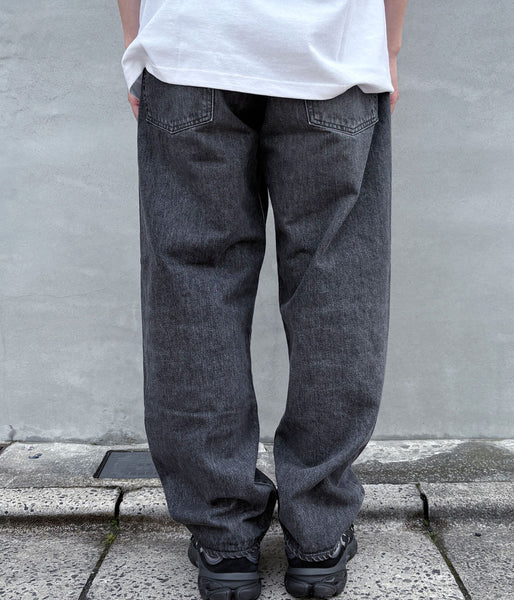 DESCENDANT/1995 DENIM TROUSERS BUGGY HARD WASH (BLACK)