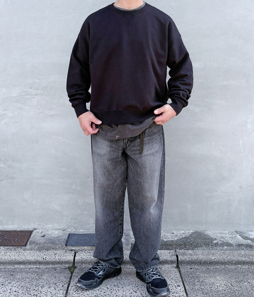 visvim/ULTIMATE JUMBO SB SWEAT L/S (BLACK)