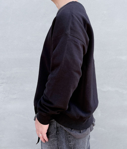 visvim/ULTIMATE JUMBO SB SWEAT L/S (BLACK)