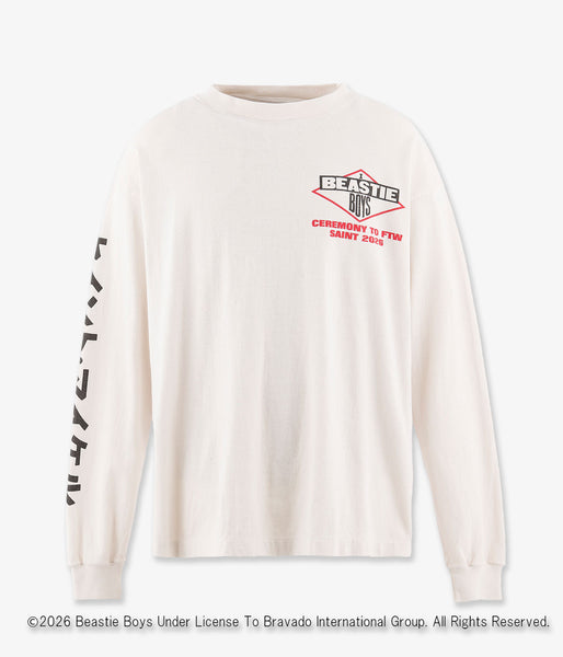 SAINT MICHAEL/BTB_LS T-SHIRT/BEASTIEBOYS/WHT