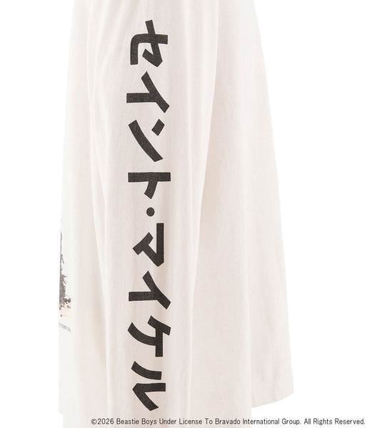 SAINT MICHAEL/BTB_LS T-SHIRT/BEASTIEBOYS/WHT