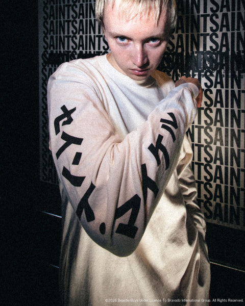 SAINT MICHAEL/BTB_LS T-SHIRT/BEASTIEBOYS/WHT