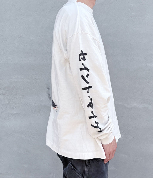 SAINT MICHAEL/BTB_LS T-SHIRT/BEASTIEBOYS/WHT