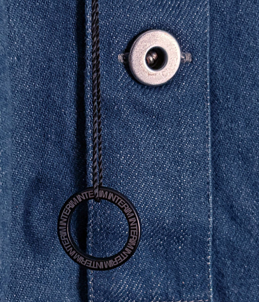 INTERIM/BLUE SHUTTLE DENIM HYPER BIG SINGLE NEEDLE US ARMY PULLOVER JACKET (BLUE)