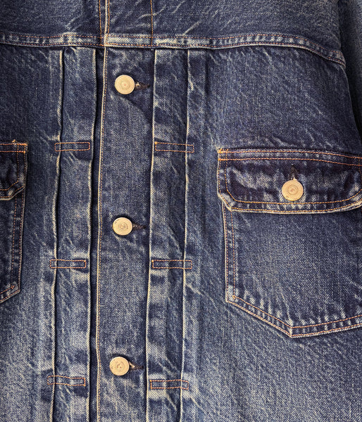 blurhms ROOTSTOCK/13.5oz 2ND TYPE DENIM JACKET (USED-indigo)