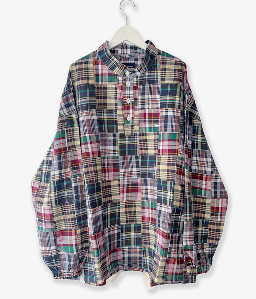 DESCENDANT/TETTY PULLOVER PATCHWORK LS SHIRT (MULTI)