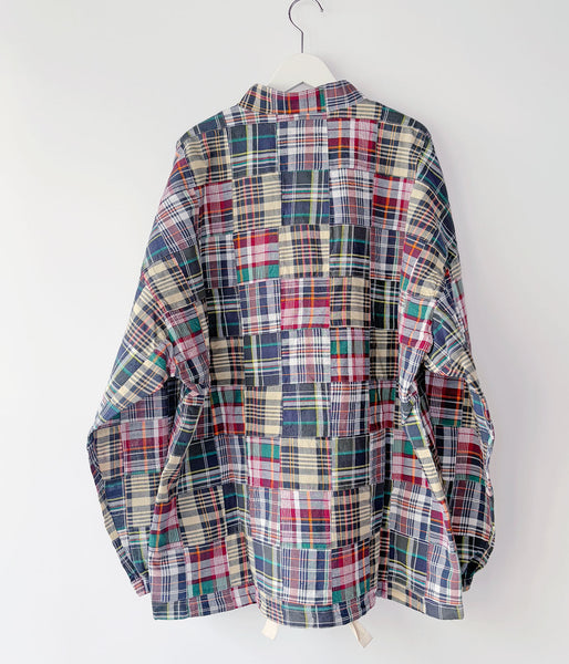 DESCENDANT/TETTY PULLOVER PATCHWORK LS SHIRT (MULTI)