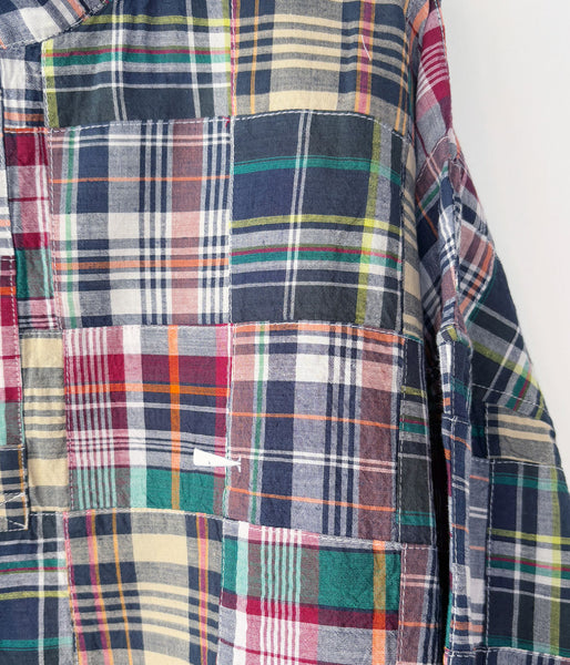 DESCENDANT/TETTY PULLOVER PATCHWORK LS SHIRT (MULTI)