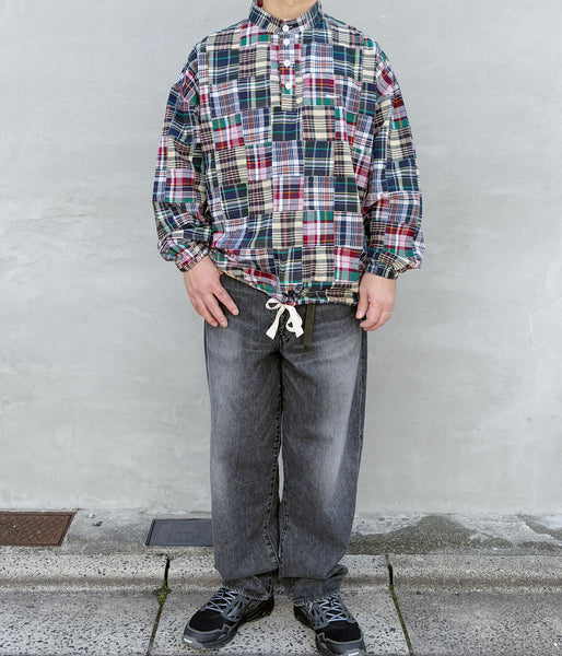 DESCENDANT/TETTY PULLOVER PATCHWORK LS SHIRT (MULTI)