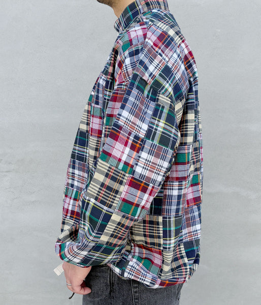 DESCENDANT/TETTY PULLOVER PATCHWORK LS SHIRT (MULTI)