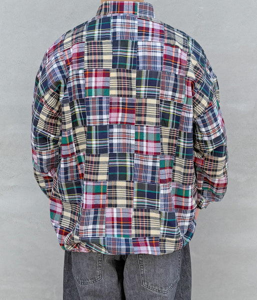 DESCENDANT/TETTY PULLOVER PATCHWORK LS SHIRT (MULTI)