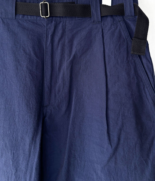 MHL./CRISP COTTON CHAMBRAY TROUSERS (NAVY)