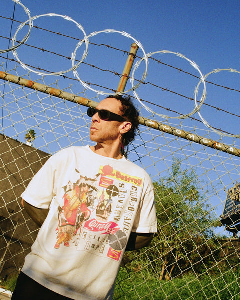 SAINT MICHAEL/JR_SS T-SHIRT/DESTROY/WHITE