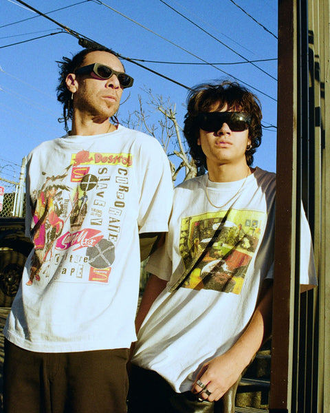 SAINT MICHAEL/JR_SS T-SHIRT/DESTROY/WHITE