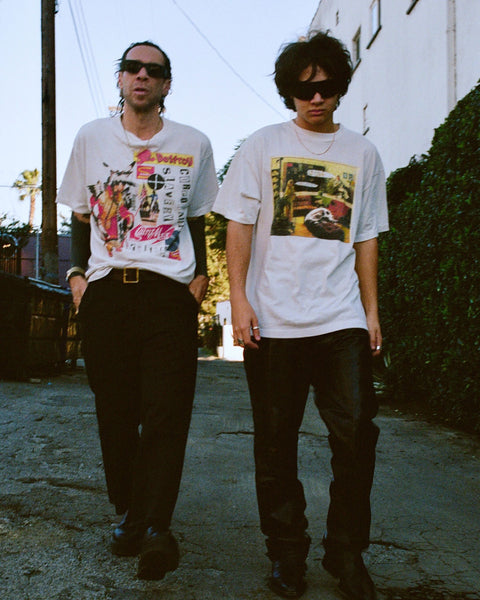 SAINT MICHAEL/JR_SS T-SHIRT/DESTROY/WHITE