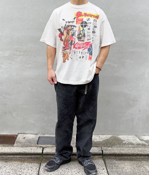 SAINT MICHAEL/JR_SS T-SHIRT/DESTROY/WHITE