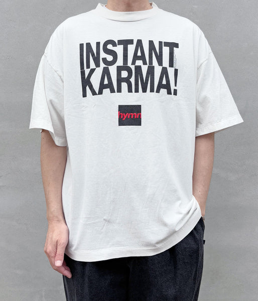 SAINT MICHAEL/JL_SS T-SHIRT/INSTANT KARMA/WHT