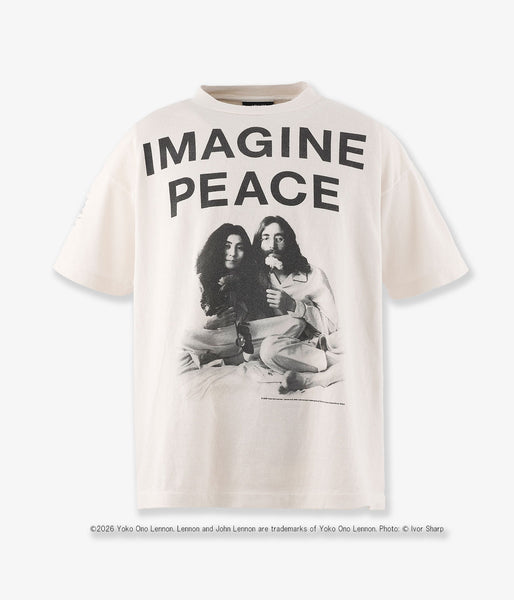 SAINT MICHAEL/JL_SS T-SHIRT/IMAGINE PEACE/WHT