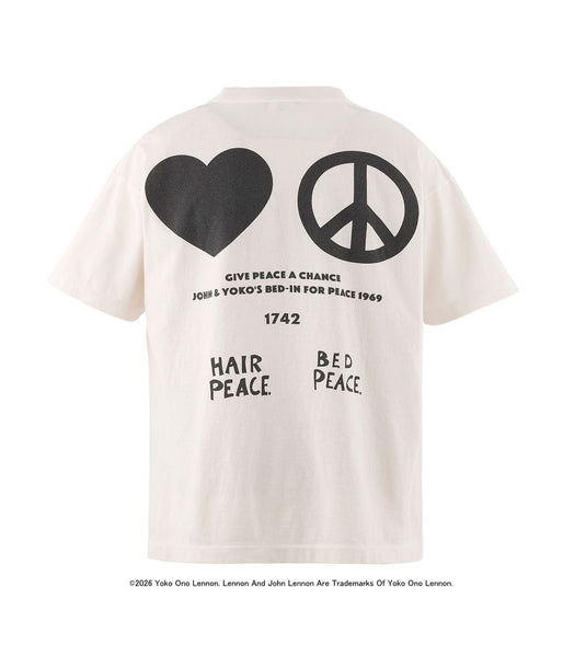 SAINT MICHAEL/JL_SS T-SHIRT/IMAGINE PEACE/WHT