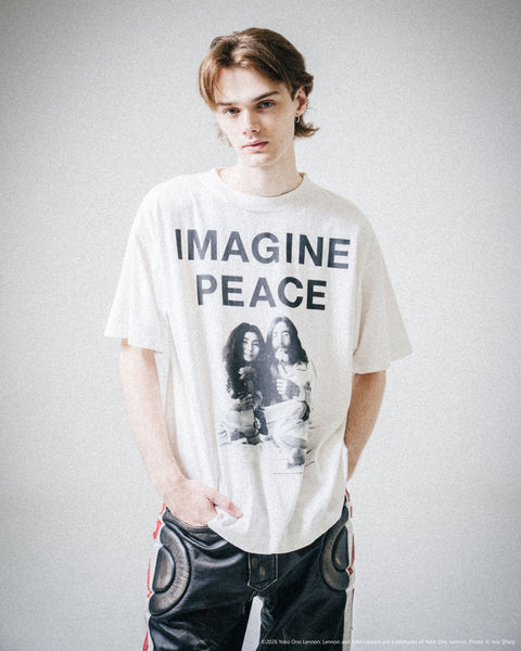 SAINT MICHAEL/JL_SS T-SHIRT/IMAGINE PEACE/WHT