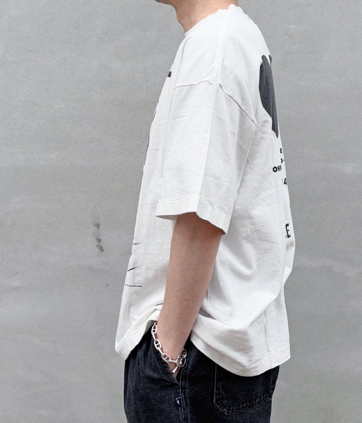 SAINT MICHAEL/JL_SS T-SHIRT/IMAGINE PEACE/WHT