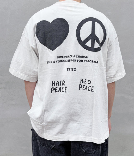 SAINT MICHAEL/JL_SS T-SHIRT/IMAGINE PEACE/WHT