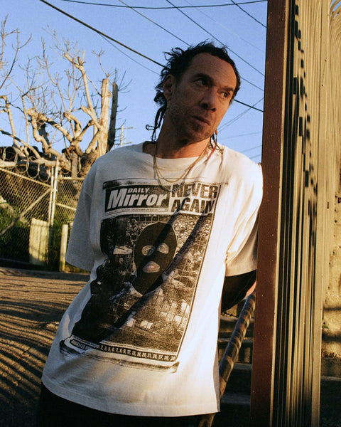 SAINT MICHAEL/JR_SS T-SHIRT/MASK/WHITE