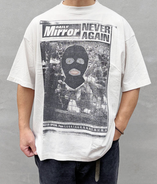 SAINT MICHAEL/JR_SS T-SHIRT/MASK/WHITE