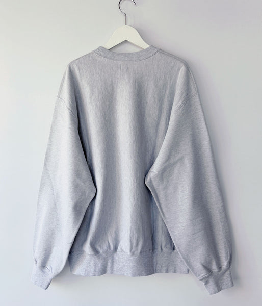 blurhms ROOTSTOCK/Thin-Sweat Crew-Neck P/O (HEATHER WHITE)