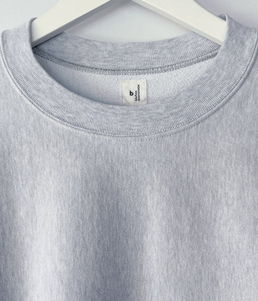 blurhms ROOTSTOCK/Thin-Sweat Crew-Neck P/O (HEATHER WHITE)