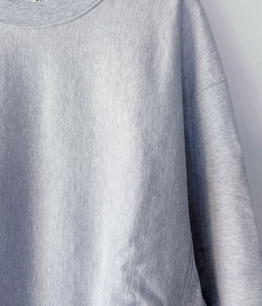 blurhms ROOTSTOCK/Thin-Sweat Crew-Neck P/O (HEATHER WHITE)