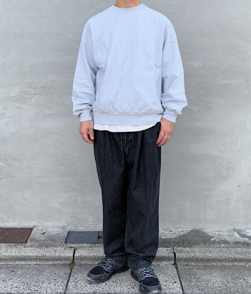 blurhms ROOTSTOCK/Thin-Sweat Crew-Neck P/O (HEATHER WHITE)