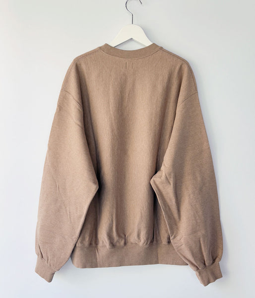 blurhms ROOTSTOCK/Thin-Sweat Crew-Neck P/O (HEATHER BEIGE)