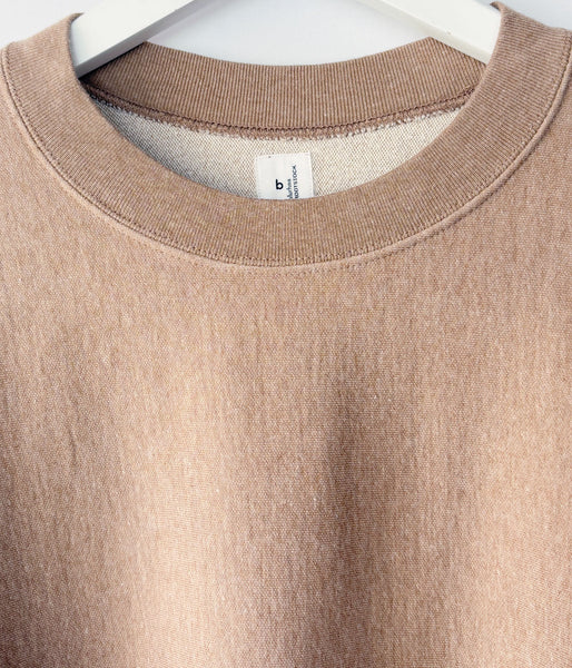blurhms ROOTSTOCK/Thin-Sweat Crew-Neck P/O (HEATHER BEIGE)