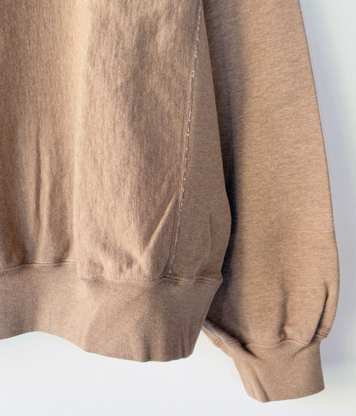 blurhms ROOTSTOCK/Thin-Sweat Crew-Neck P/O (HEATHER BEIGE)