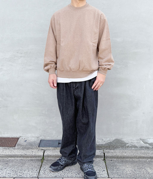 blurhms ROOTSTOCK/Thin-Sweat Crew-Neck P/O (HEATHER BEIGE)