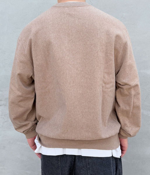 blurhms ROOTSTOCK/Thin-Sweat Crew-Neck P/O (HEATHER BEIGE)