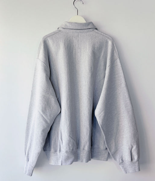 blurhms ROOTSTOCK/Thin-Sweat Harf-Zip P/O (HEATHER WHITE)
