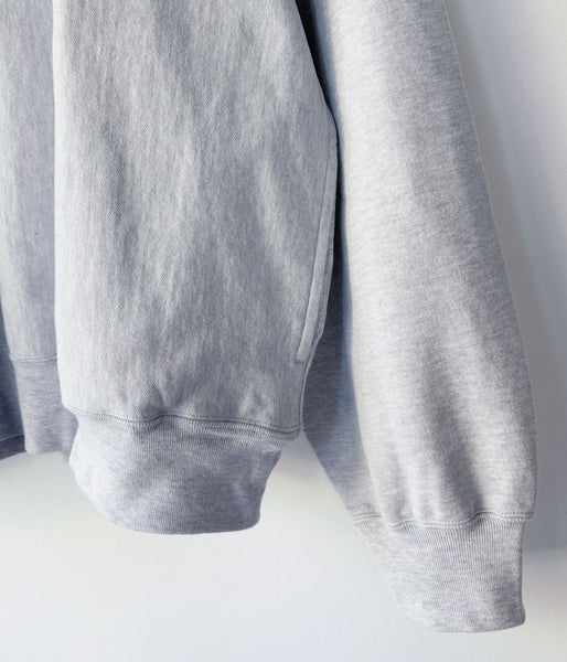 blurhms ROOTSTOCK/Thin-Sweat Harf-Zip P/O (HEATHER WHITE)