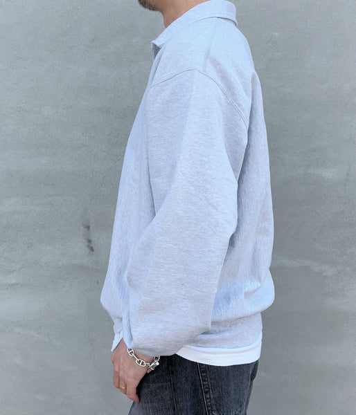 blurhms ROOTSTOCK/Thin-Sweat Harf-Zip P/O (HEATHER WHITE)