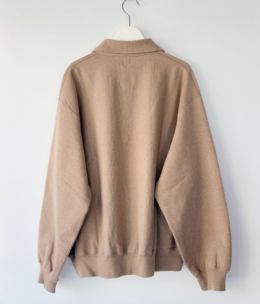 blurhms ROOTSTOCK/Thin-Sweat Harf-Zip P/O (HEATHER BEIGE)