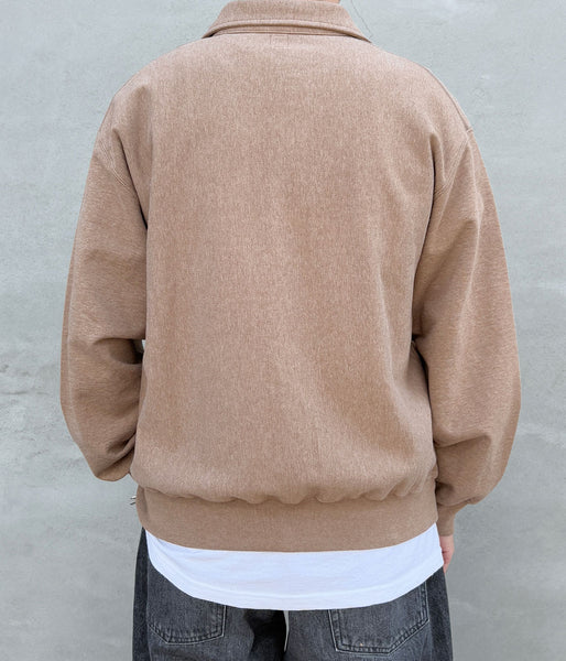 blurhms ROOTSTOCK/Thin-Sweat Harf-Zip P/O (HEATHER BEIGE)