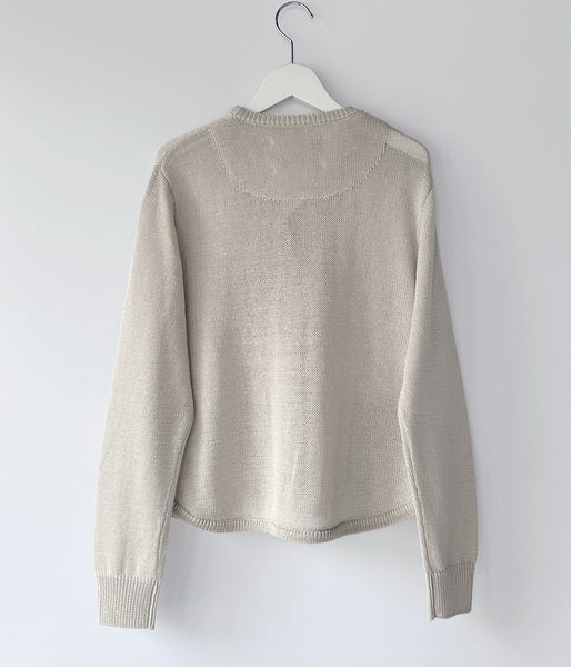 MHL./COATED COTTON KNITWEAR WOMENS (ECRU)