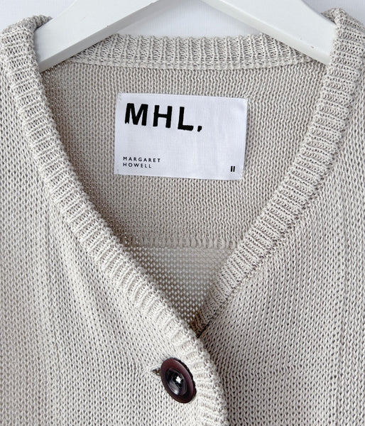 MHL./COATED COTTON KNITWEAR WOMENS (ECRU)
