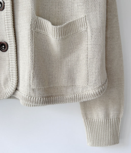 MHL./COATED COTTON KNITWEAR WOMENS (ECRU)